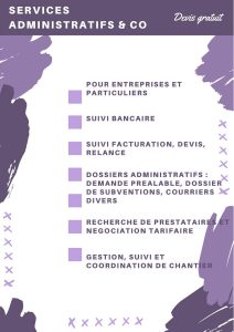 liste des services administratifs