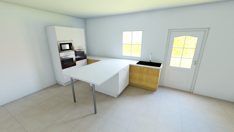 cuisine en projection 3D
