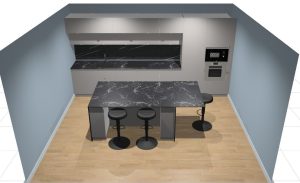 Conception 3D d'une cuisine moderne